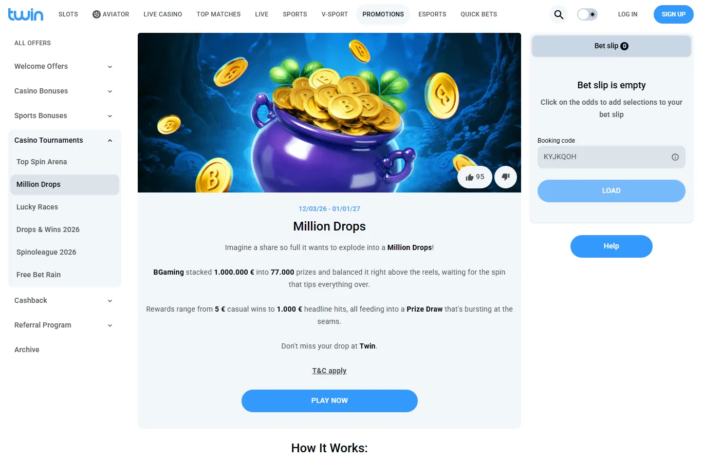 Million Drops-kampanjen hos Twin