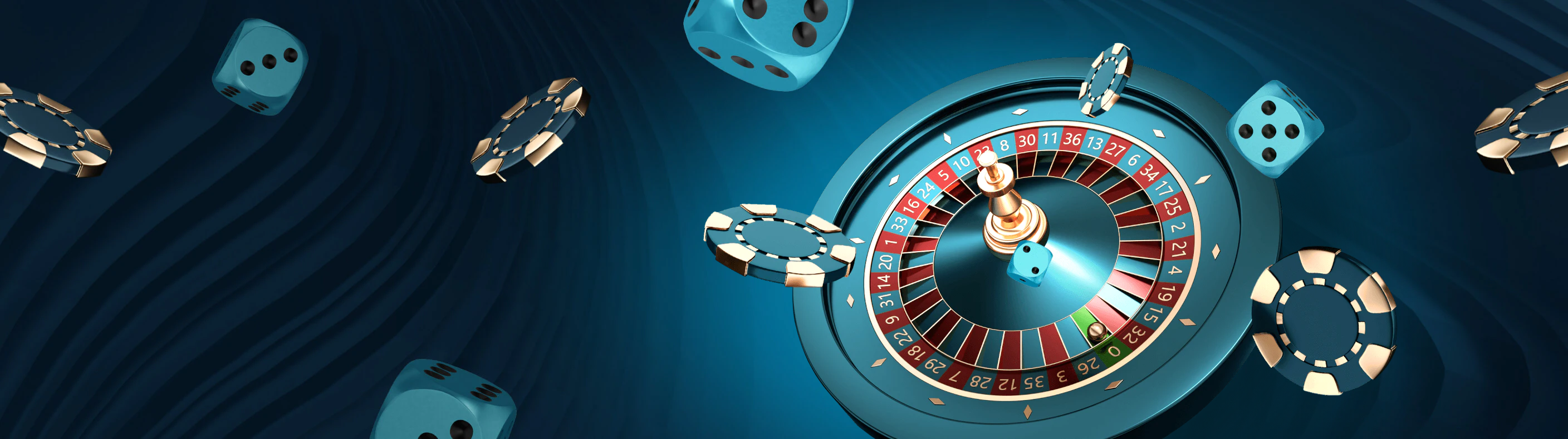 Roulettehjul och marker i Twins livecasino